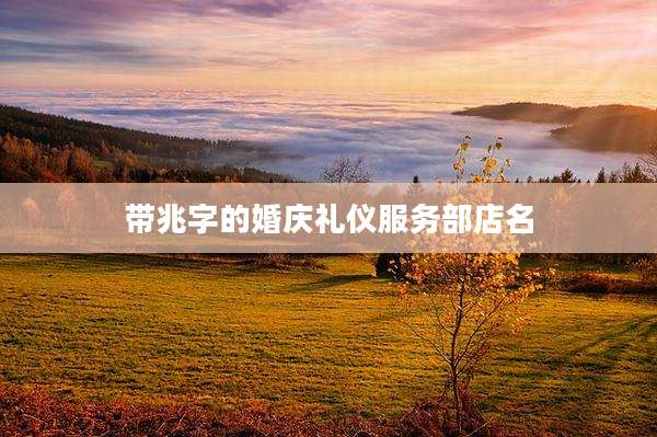带兆字的婚庆礼仪服务部店名