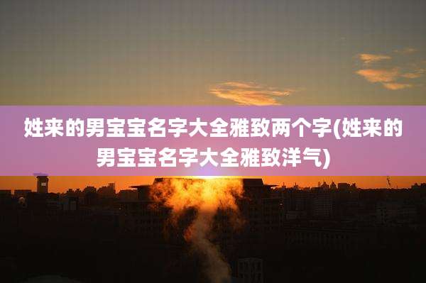 姓来的男宝宝名字大全雅致两个字(姓来的男宝宝名字大全雅致洋气)