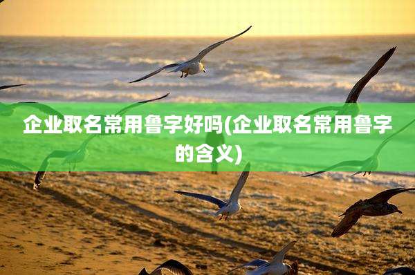 企业取名常用鲁字好吗(企业取名常用鲁字的含义)