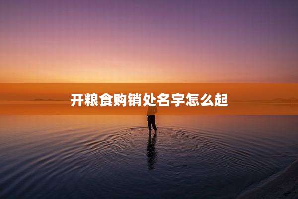 开粮食购销处名字怎么起