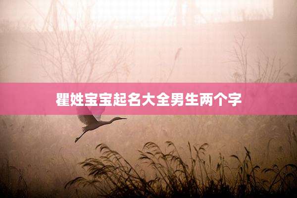 瞿姓宝宝起名大全男生两个字