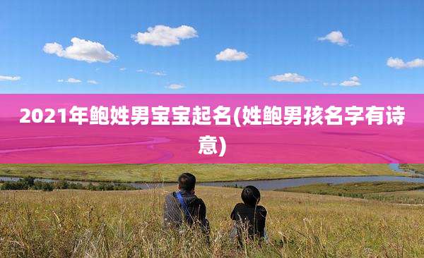 2021年鲍姓男宝宝起名(姓鲍男孩名字有诗意)