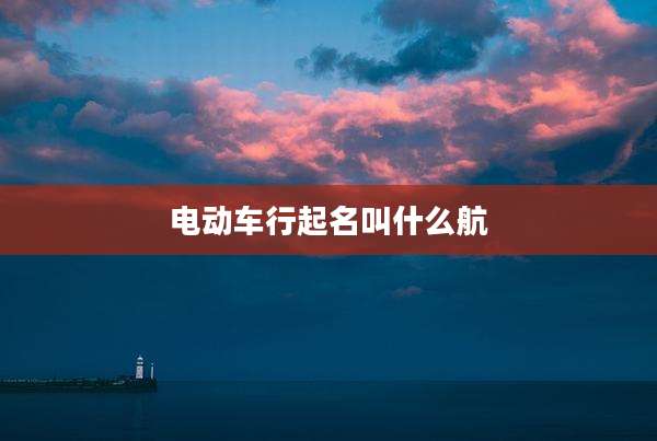电动车行起名叫什么航
