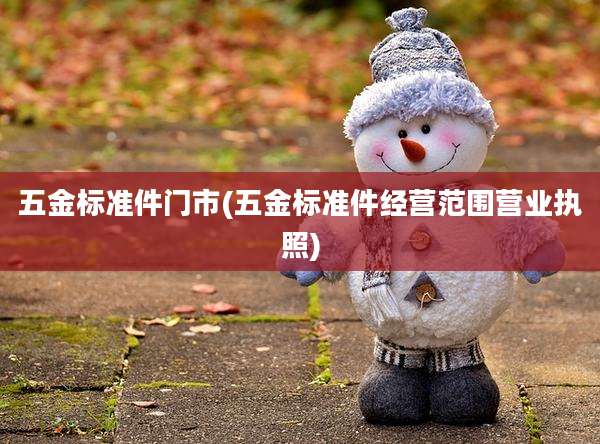 五金标准件门市(五金标准件经营范围营业执照)