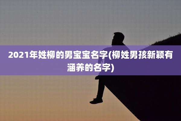 2021年姓柳的男宝宝名字(柳姓男孩新颖有涵养的名字)