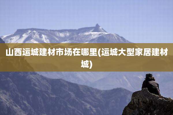 山西运城建材市场在哪里(运城大型家居建材城)