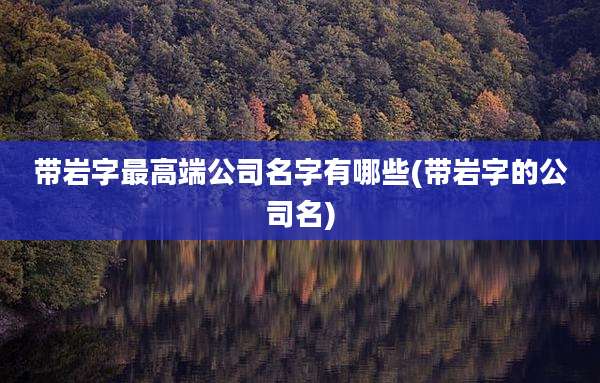 带岩字最高端公司名字有哪些(带岩字的公司名)