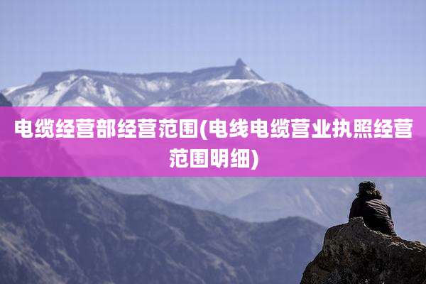 电缆经营部经营范围(电线电缆营业执照经营范围明细)