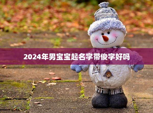 2024年男宝宝起名字带俊字好吗