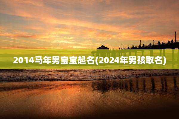 2014马年男宝宝起名(2024年男孩取名)