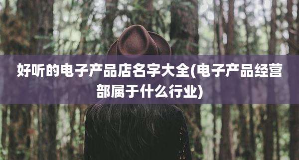 好听的电子产品店名字大全(电子产品经营部属于什么行业)