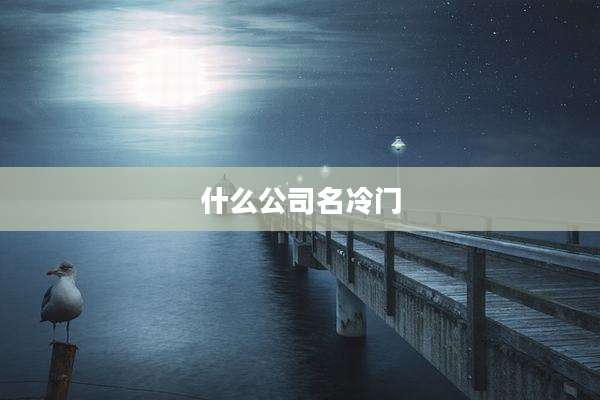 什么公司名冷门