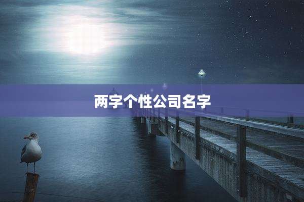 两字个性公司名字