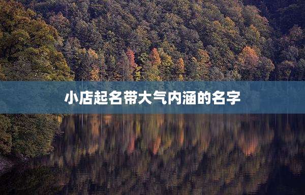 小店起名带大气内涵的名字