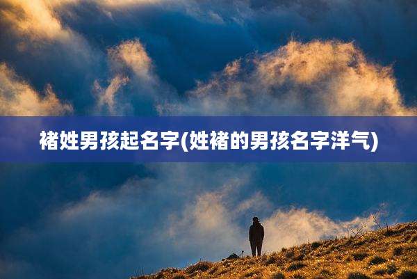 褚姓男孩起名字(姓褚的男孩名字洋气)