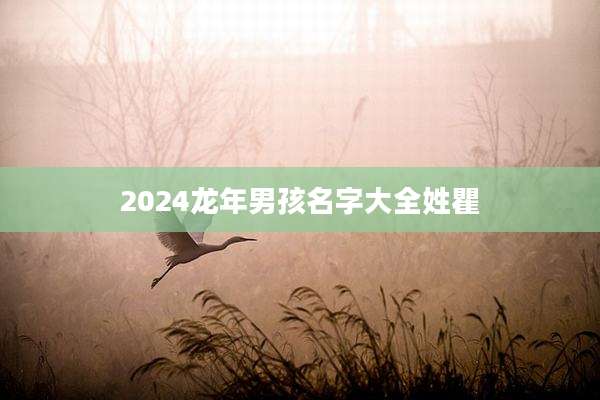 2024龙年男孩名字大全姓瞿