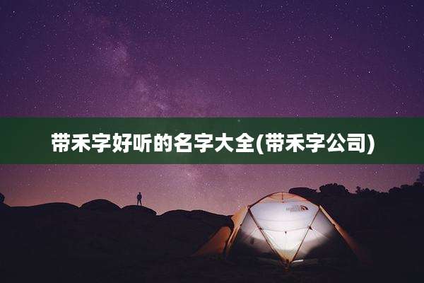 带禾字好听的名字大全(带禾字公司)
