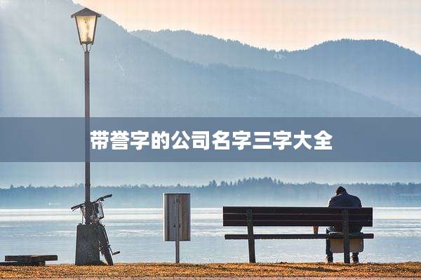 带誉字的公司名字三字大全