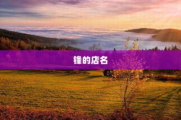 锋的店名