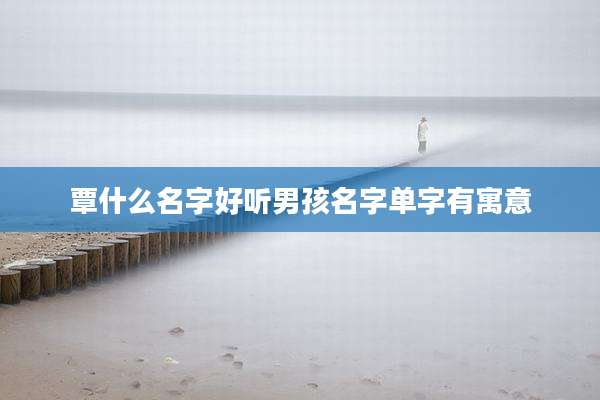 覃什么名字好听男孩名字单字有寓意