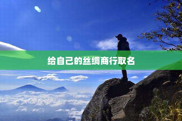 给自己的丝绸商行取名