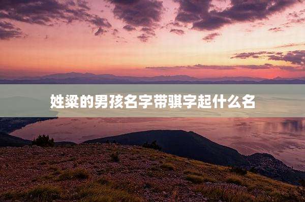 姓粱的男孩名字带骐字起什么名