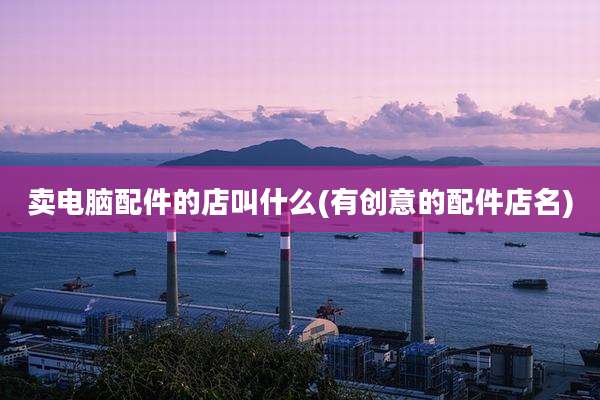 卖电脑配件的店叫什么(有创意的配件店名)
