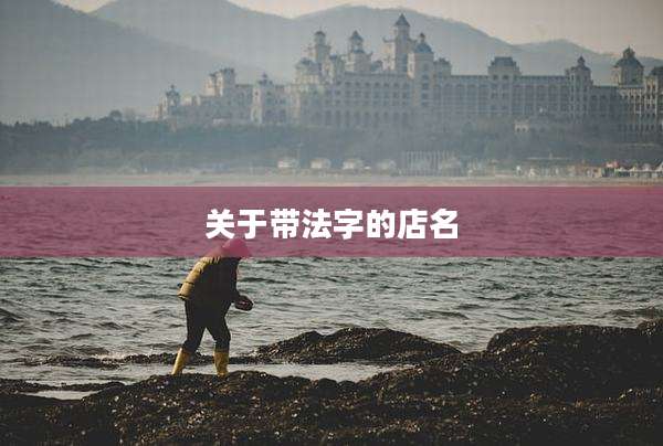 关于带法字的店名