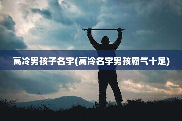 高冷男孩子名字(高冷名字男孩霸气十足)