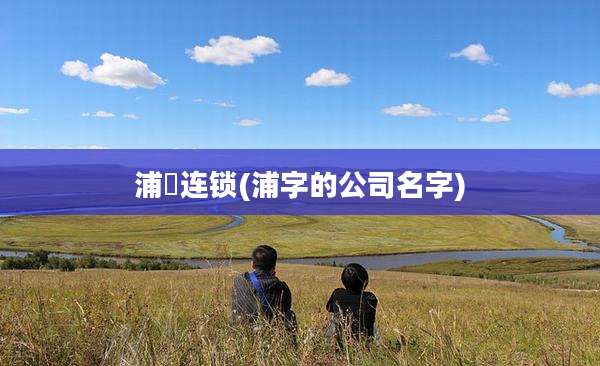 浦曌连锁(浦字的公司名字)