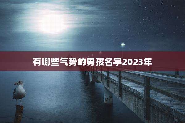 有哪些气势的男孩名字2023年