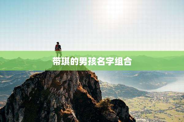 带琪的男孩名字组合