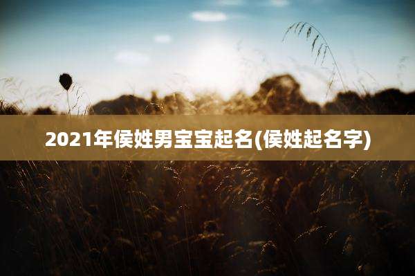2021年侯姓男宝宝起名(侯姓起名字)