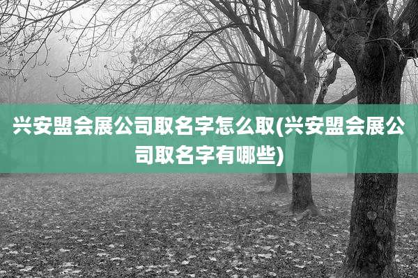 兴安盟会展公司取名字怎么取(兴安盟会展公司取名字有哪些)