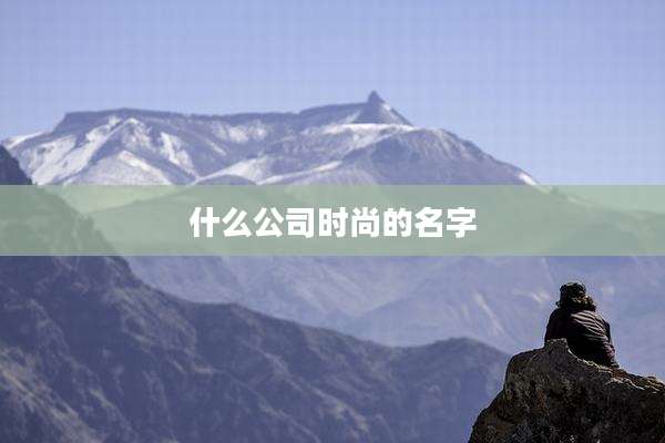 什么公司时尚的名字