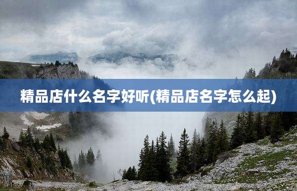 精品店什么名字好听(精品店名字怎么起)