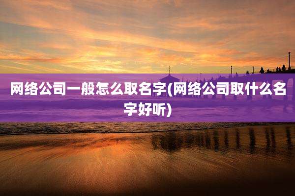 网络公司一般怎么取名字(网络公司取什么名字好听)