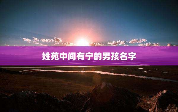 姓苑中间有宁的男孩名字