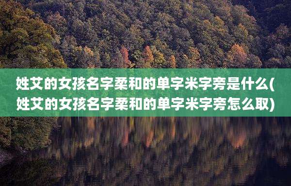 姓艾的女孩名字柔和的单字米字旁是什么(姓艾的女孩名字柔和的单字米字旁怎么取)