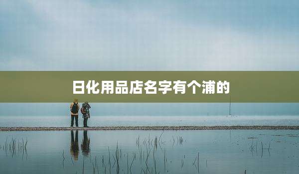 日化用品店名字有个浦的