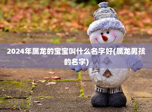2024年属龙的宝宝叫什么名字好(属龙男孩的名字)