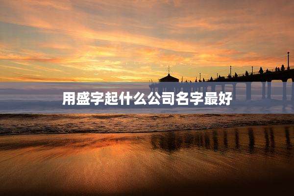用盛字起什么公司名字最好
