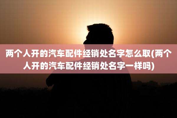 两个人开的汽车配件经销处名字怎么取(两个人开的汽车配件经销处名字一样吗)