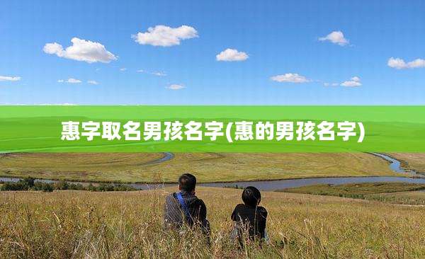 惠字取名男孩名字(惠的男孩名字)