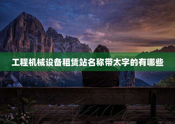 工程机械设备租赁站名称带太字的有哪些