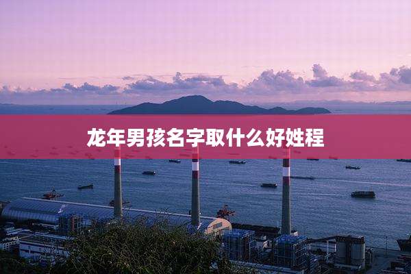 龙年男孩名字取什么好姓程