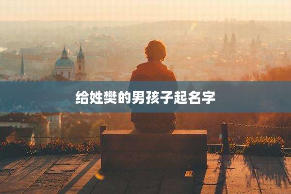 给姓樊的男孩子起名字