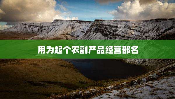 用为起个农副产品经营部名