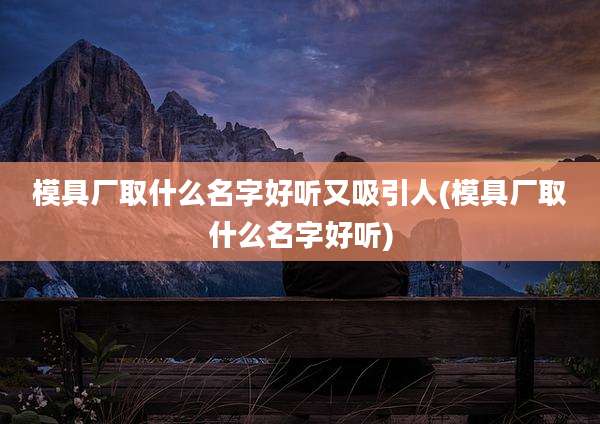 模具厂取什么名字好听又吸引人(模具厂取什么名字好听)