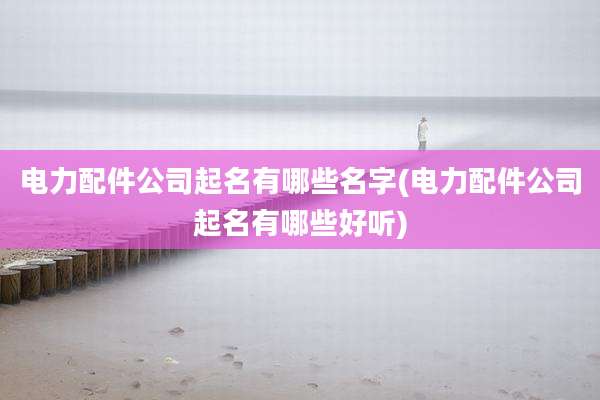电力配件公司起名有哪些名字(电力配件公司起名有哪些好听)